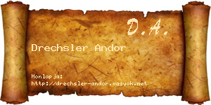 Drechsler Andor névjegykártya